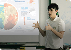 APIS high school Global Issues Network students collaborating on global challenges